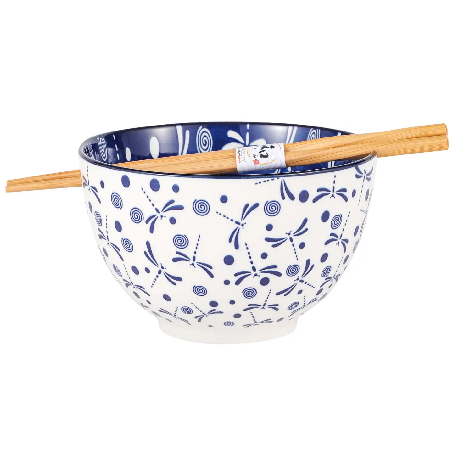 Dragonfly Tombo 20oz Bowl with Chopsticks Set