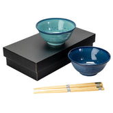 Jimbe Whale Shark Double Bowl Set With Chopsticks