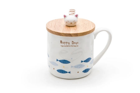 Taza Panda con Cuchara con Tapa y Cuchara