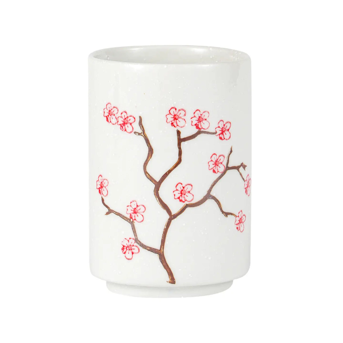Taza de té de hojas y flores