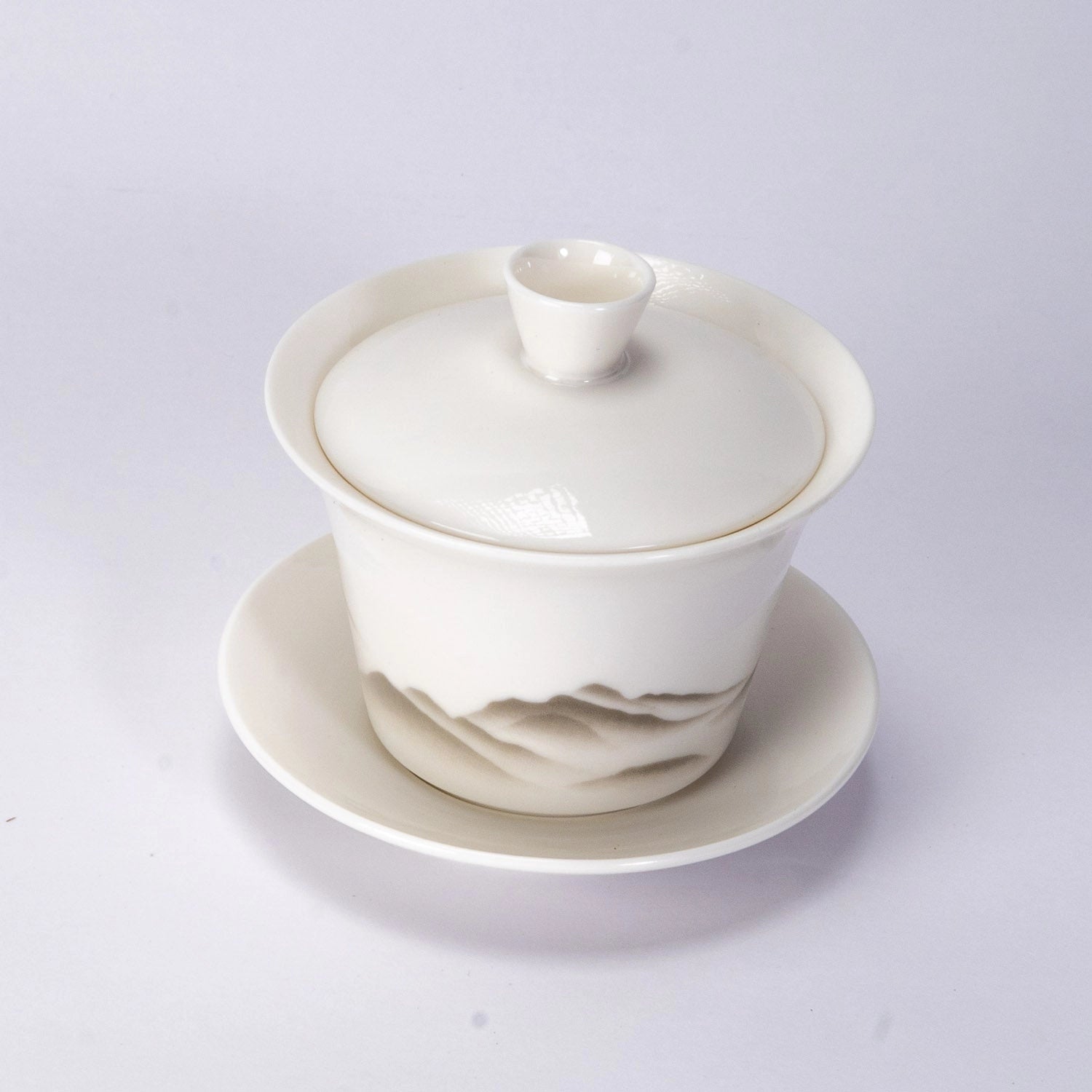 Mountain Range Gaiwan Tea Brewing Cup with Lid
