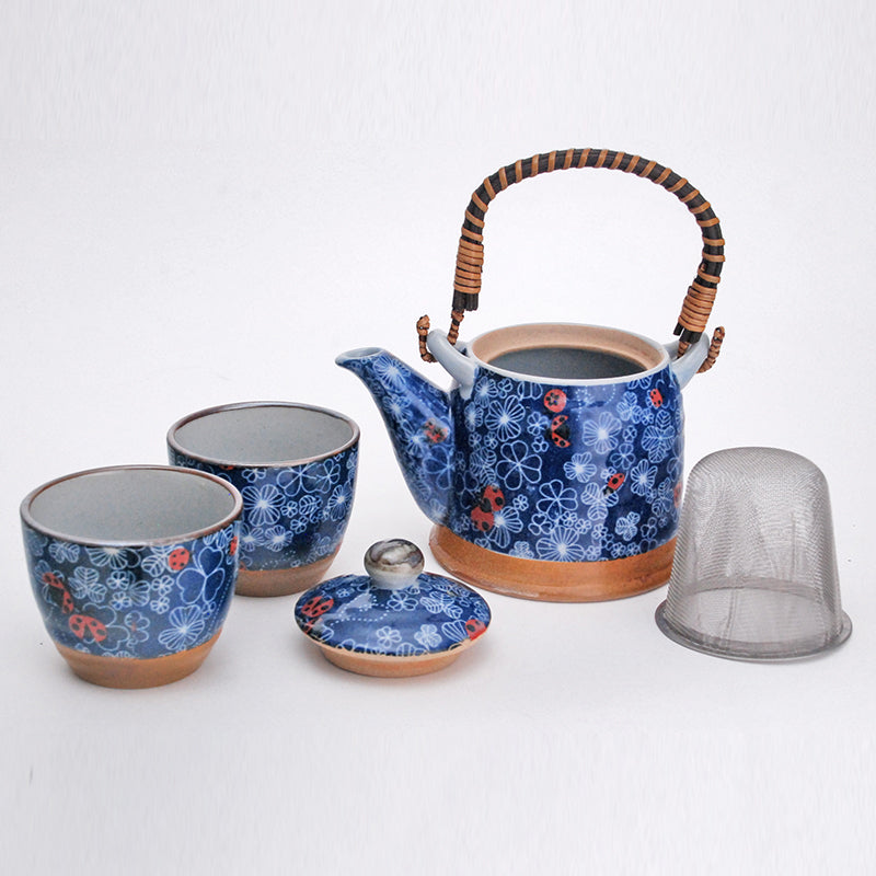 Lady Bug Blue Tea Set