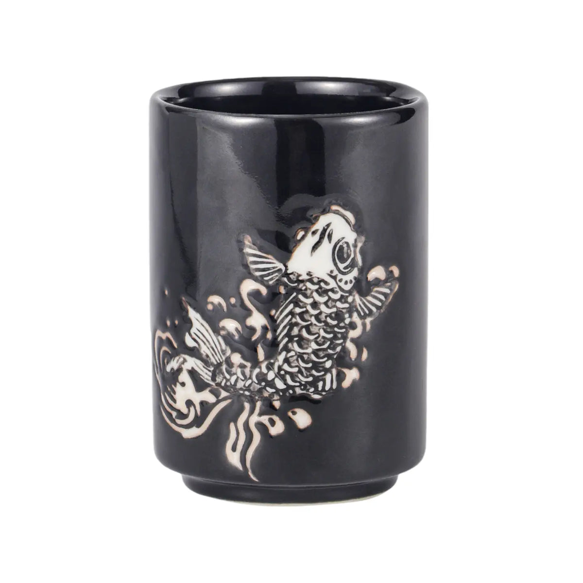 Taza de té de hojas y flores