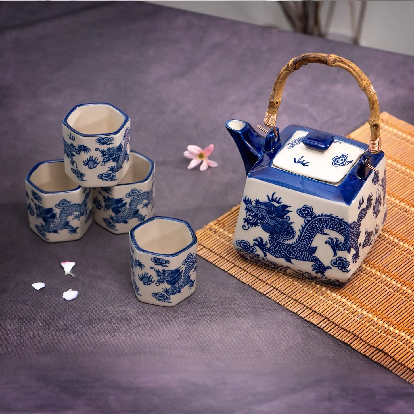 JUEGO DE TÉ KUNG FU PESCADO KOI CELADON