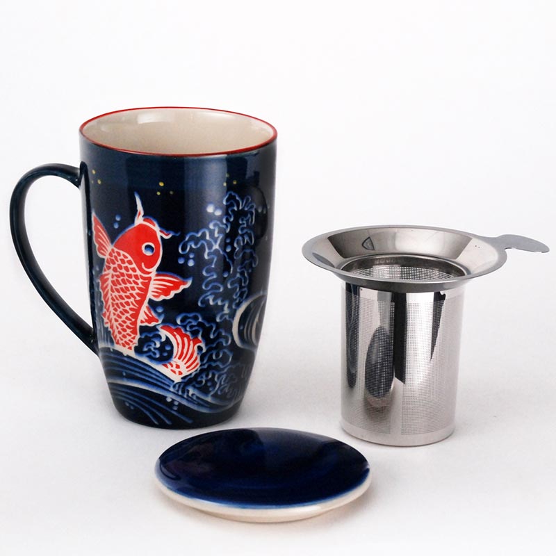 Red Koi Mug with Infuser