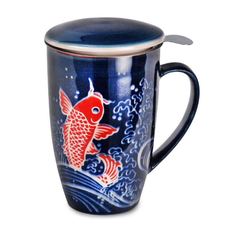 Red Koi Mug with Infuser