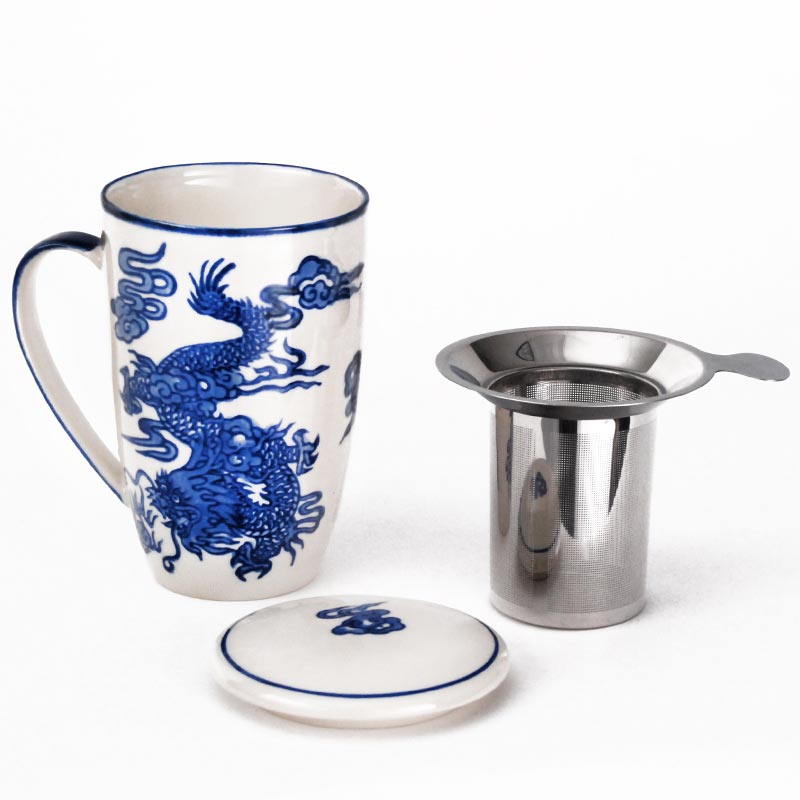 Taza Dragón Azul con Infusor