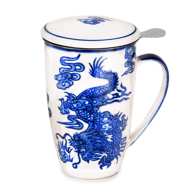 Taza Dragón Azul con Infusor