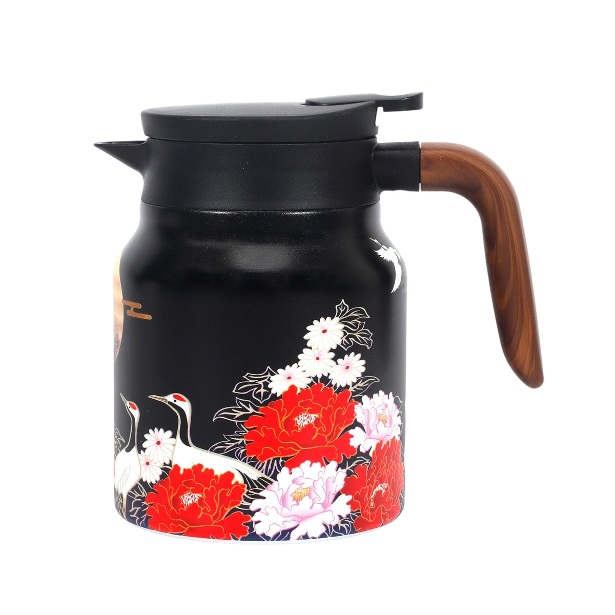 Crane Peonies Thermal Tea Kettle with Infuser 32oz