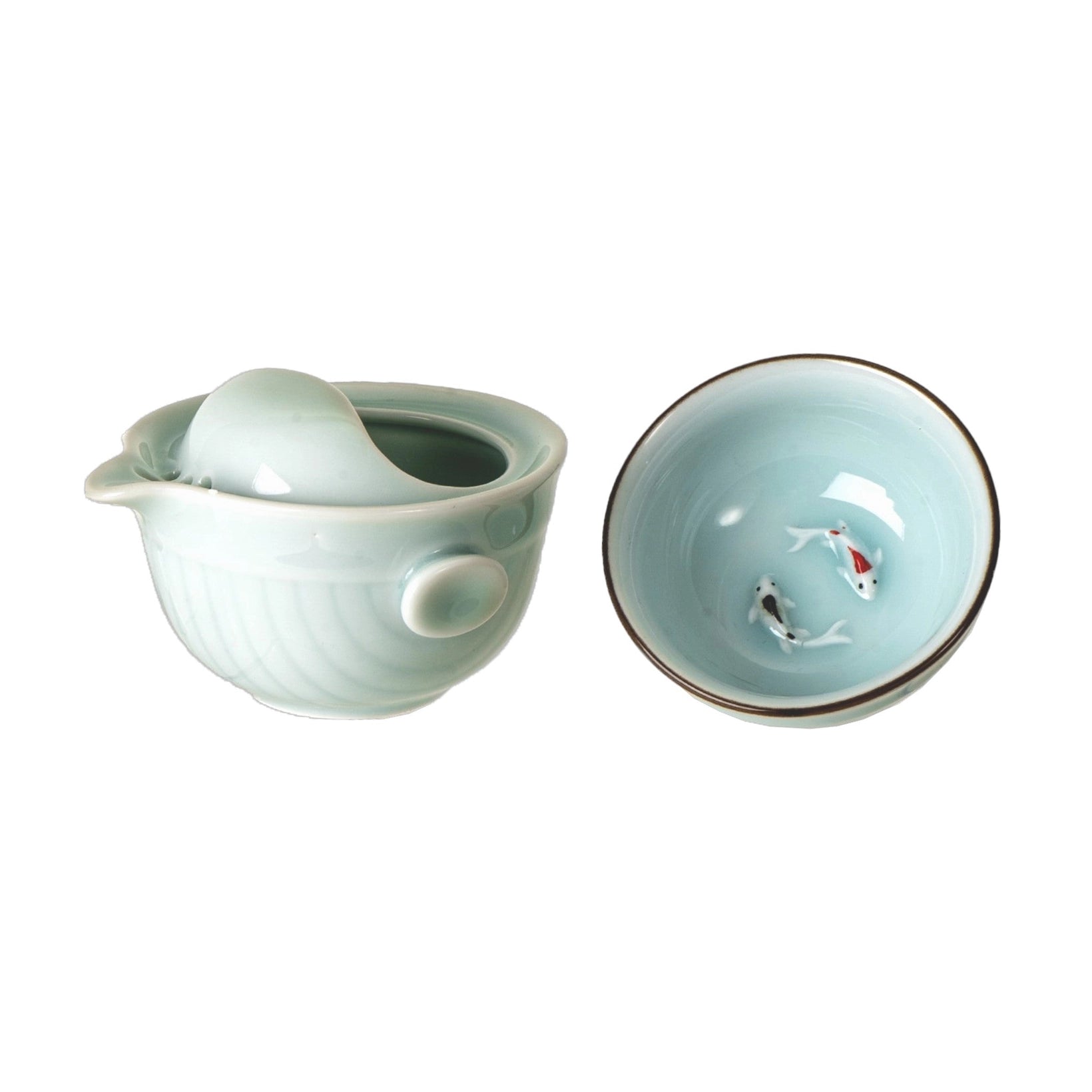 Taza de té de hojas y flores