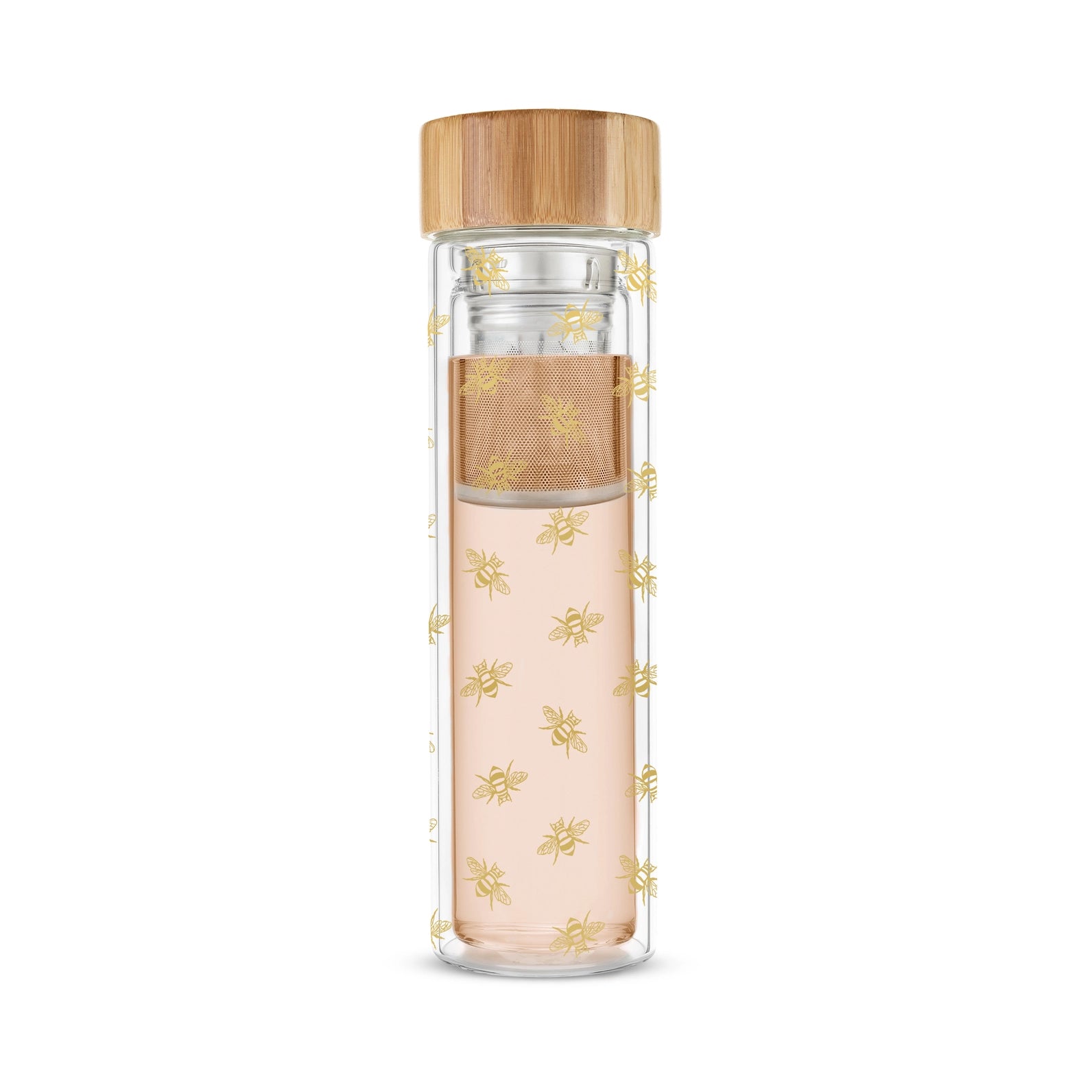 Glass Tea infuser Travel Mug with Lid | Sipping Stream