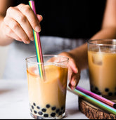 Rainbow Stainless Steel Bubble Tea Straw Boba