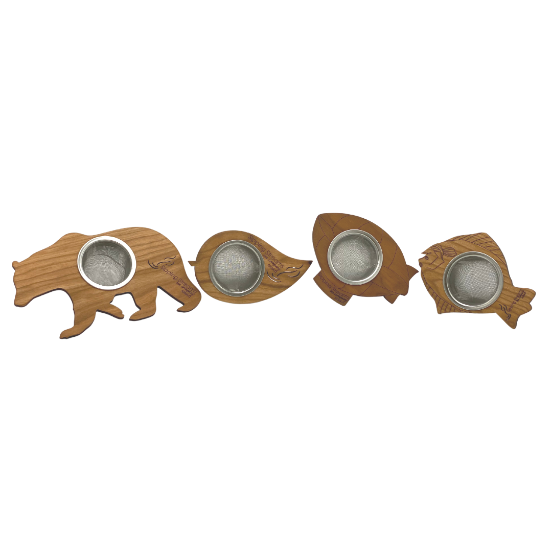 Infusor de té de hojas sueltas de madera