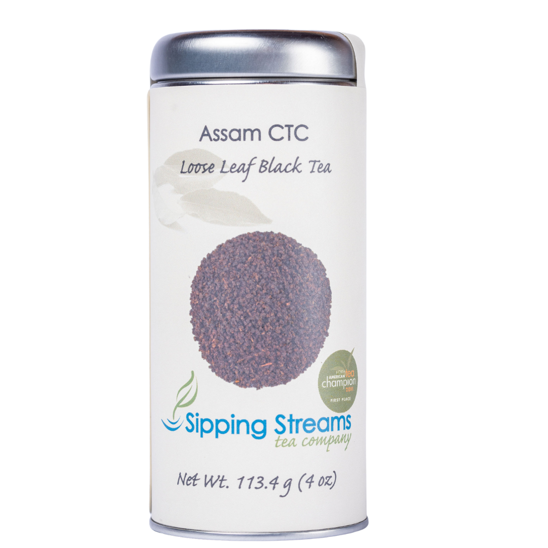 4 ounce tin of Assam CTC black tea.