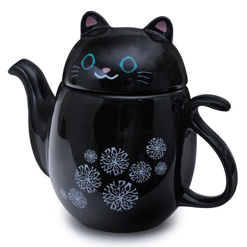 Black Cat Tea Pot