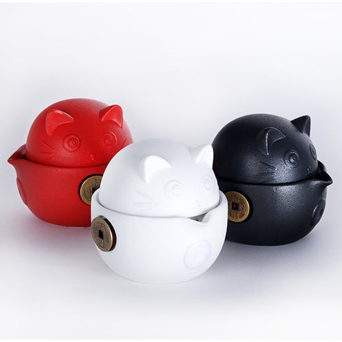 Juego de té Kung Fu de gato rojo