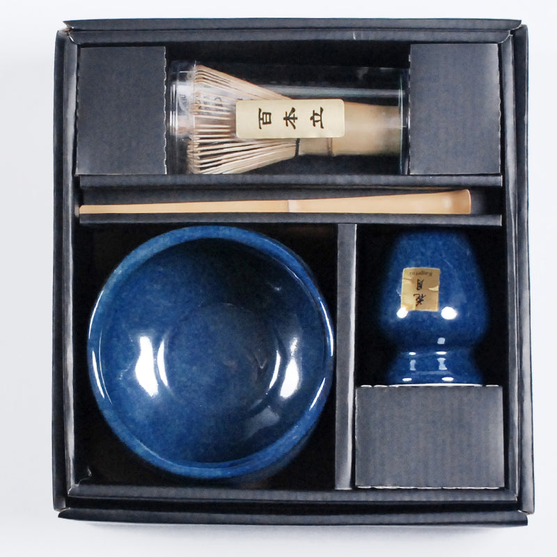 Juego de Matcha Ceremonial Azul Medianoche con Soporte