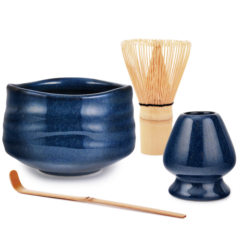 Juego de Matcha Ceremonial Azul Medianoche con Soporte