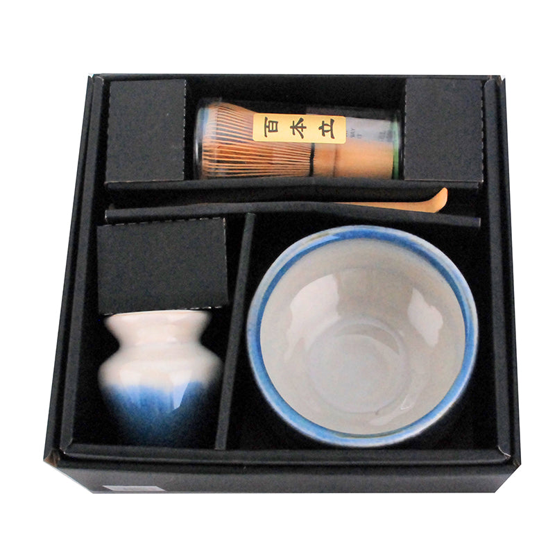 Ice Blue Ceremonial Matcha Set w/Holder