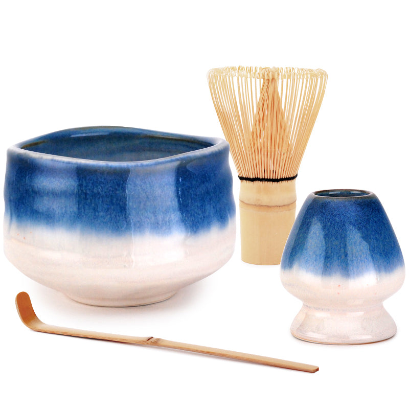 Ice Blue Ceremonial Matcha Set w/Holder