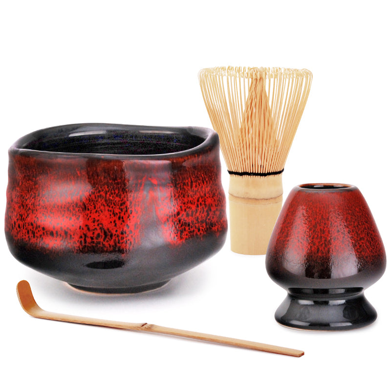 Dragon Red Ceremonial Matcha Set w/Holder