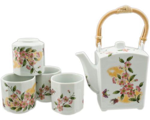 Japanese Tea Set with Square Teapot
