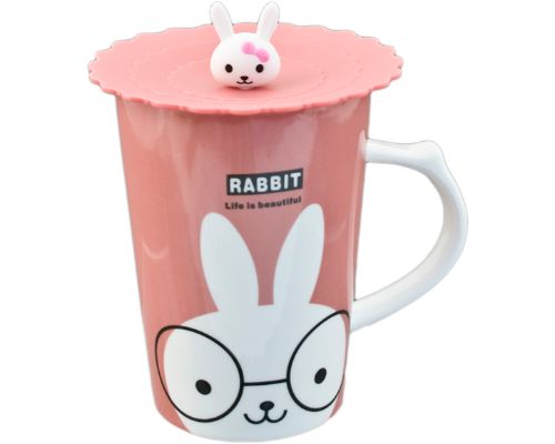 Taza Character con asa y tapa de silicona