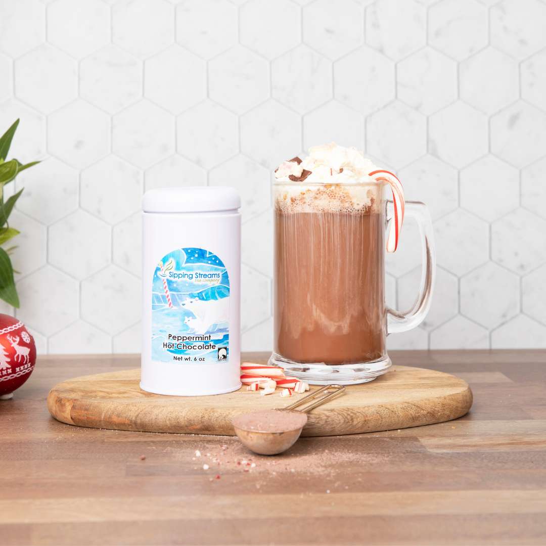 Peppermint Hot Chocolate | Creamy Cocoa and Peppermint Magic | Sipping Streams Tea Company