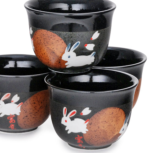 Juego de té de conejo lunar