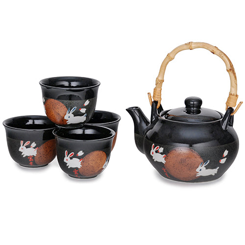 Juego de té de conejo lunar