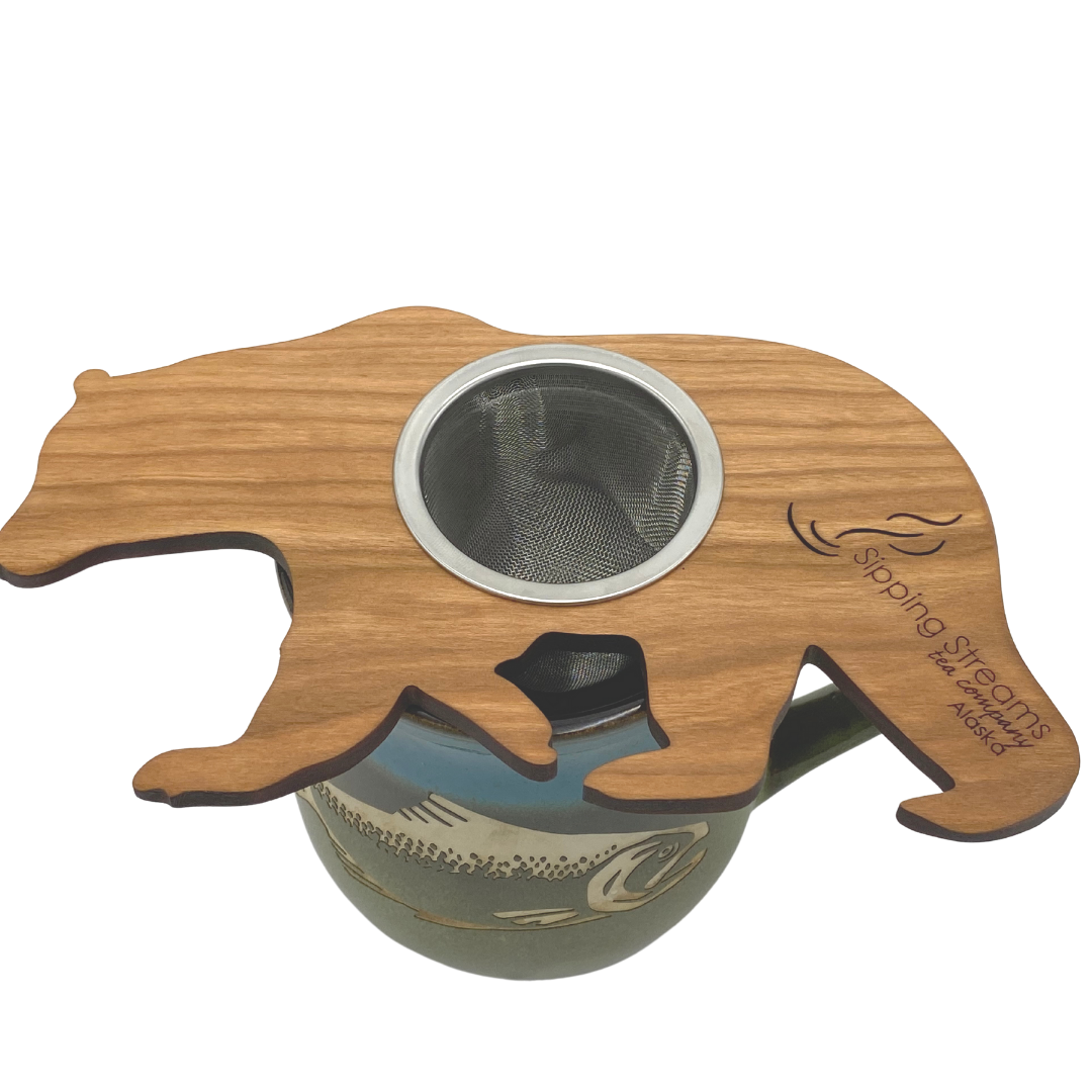 Infusor de té de hojas sueltas de madera