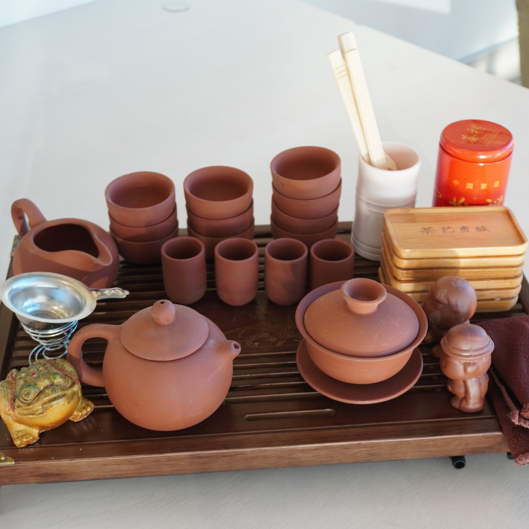 Beautiful and traditional chinese tea set.