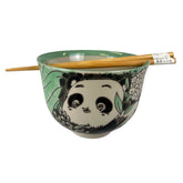 Bamboo Forest Panda 18oz Bowl with Chopsticks Set