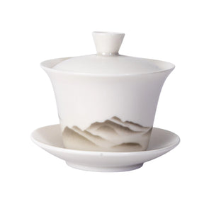 Mountain Range Gaiwan Tea Brewing Cup with Lid