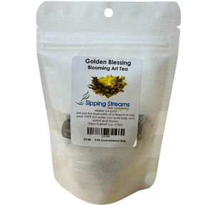 Golden Blessing Blooming Art Tea