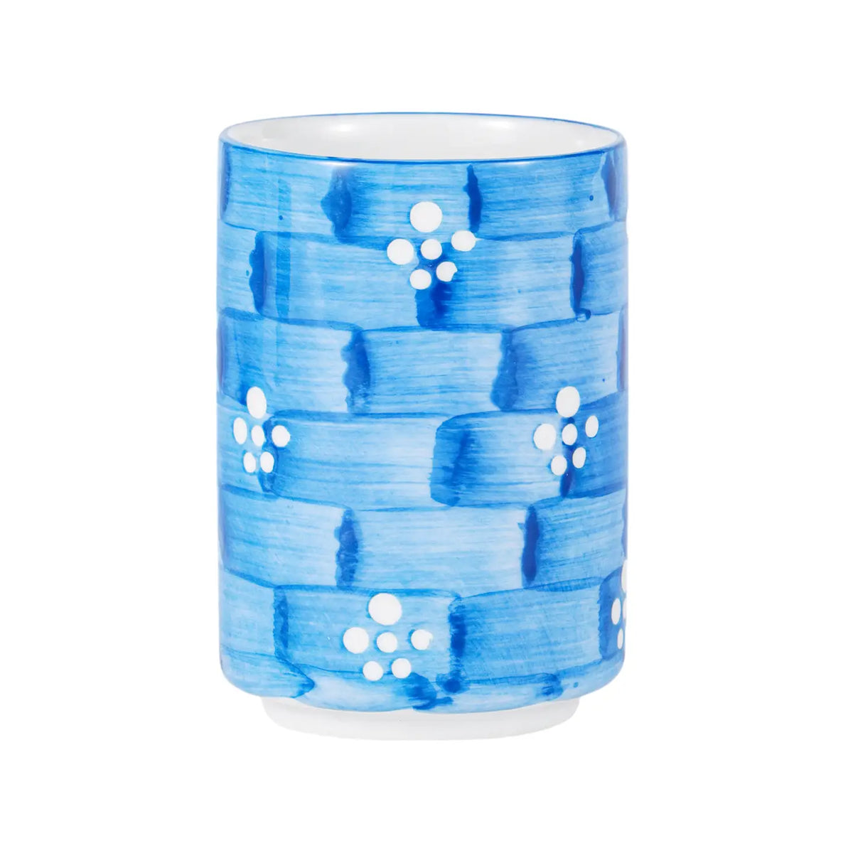 Taza de té de hojas y flores