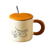 Playful Cat Mug with Spoon