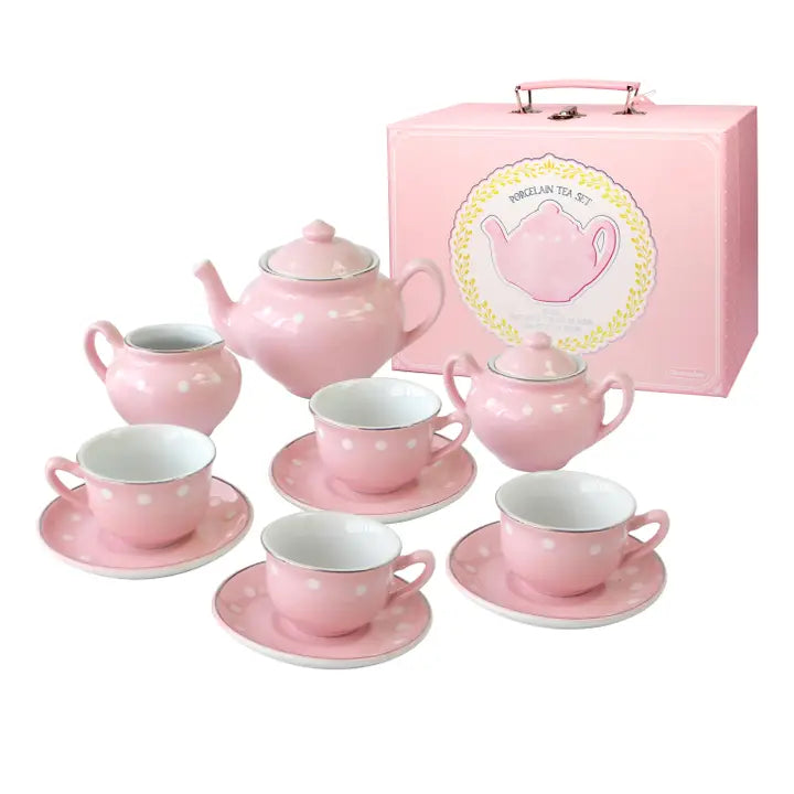 Children's Porcelain Tea Set - Pink