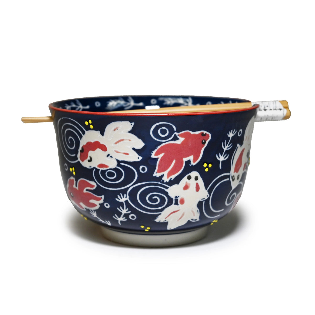 Tazón Koi Azul con Palillos