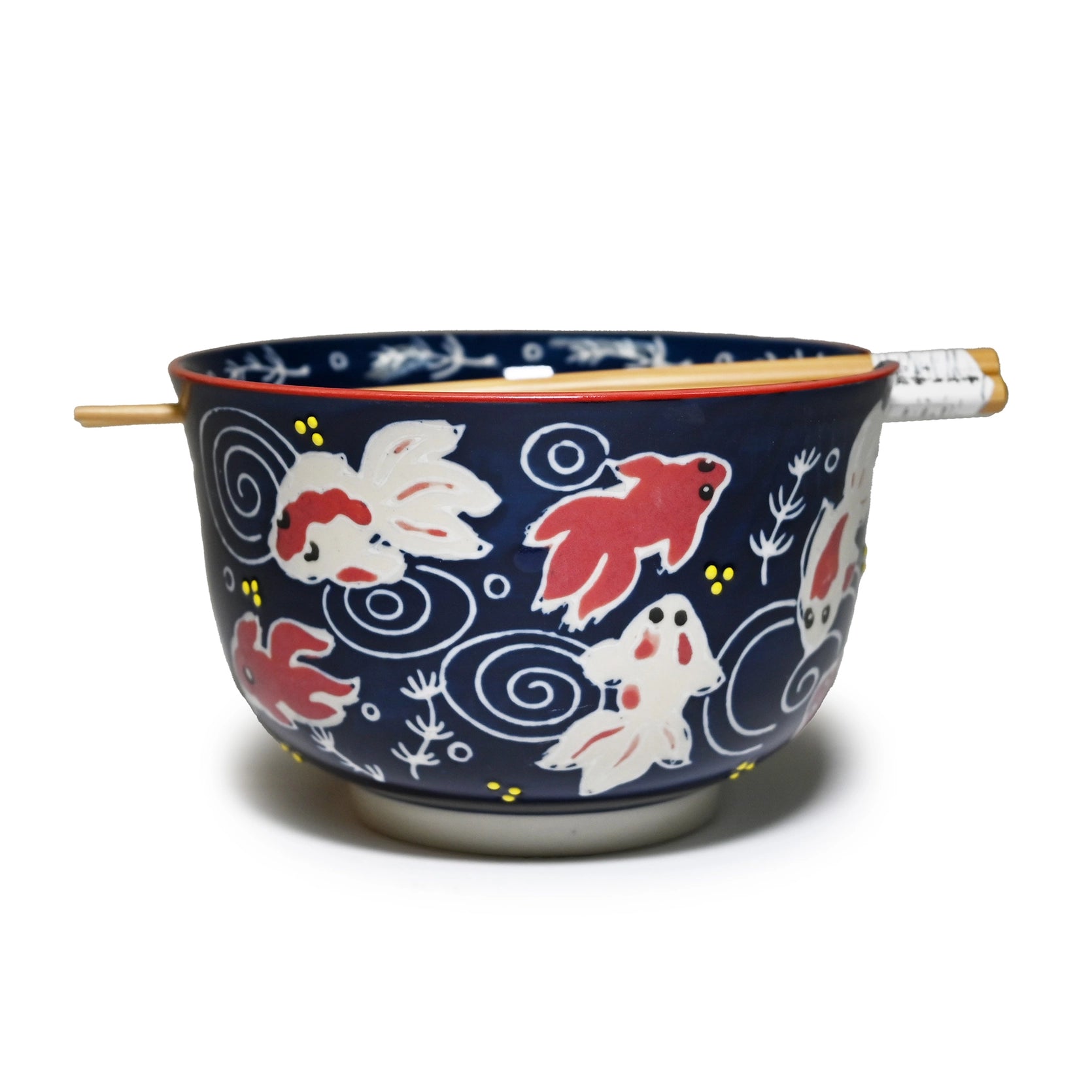 Tazón Koi Azul con Palillos