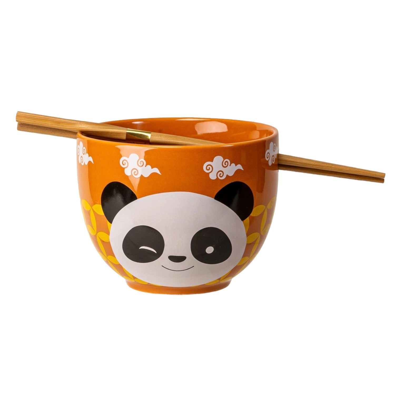 Panda Bowl Red with Chopsticks