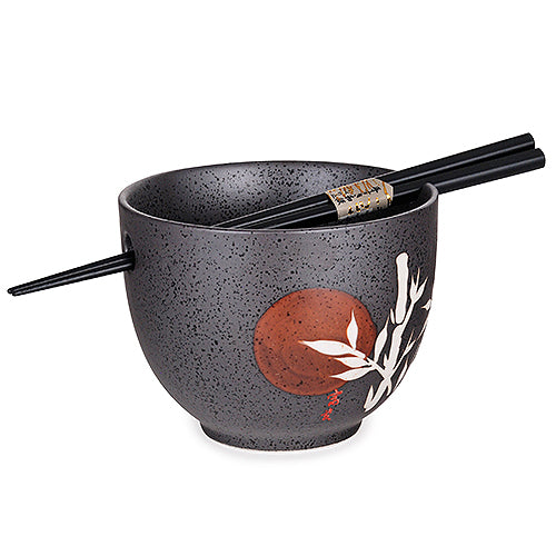Moon Bamboo Bowl w/Chopsticks