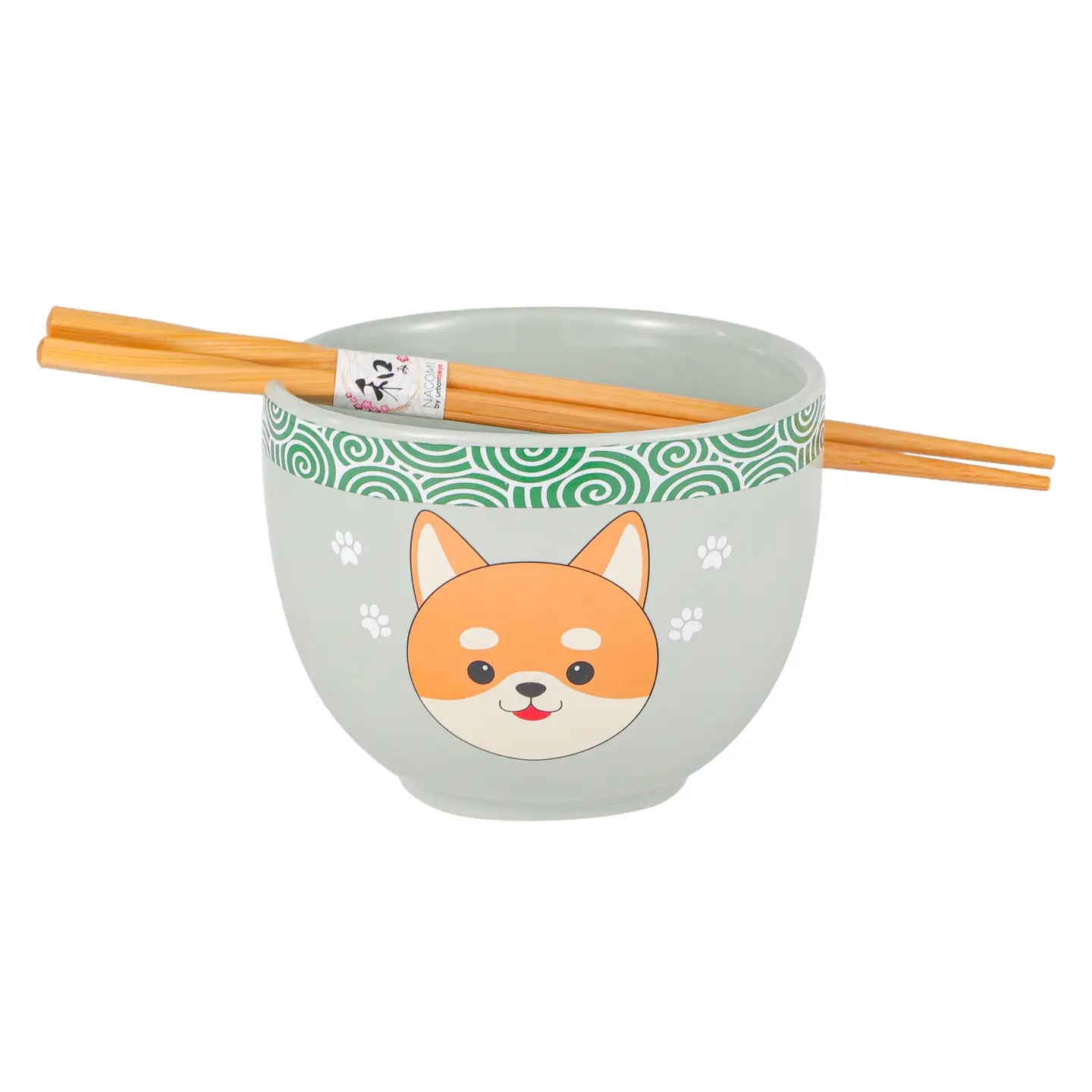 Shiba Inu Donburi Bowl with Chopsticks Set