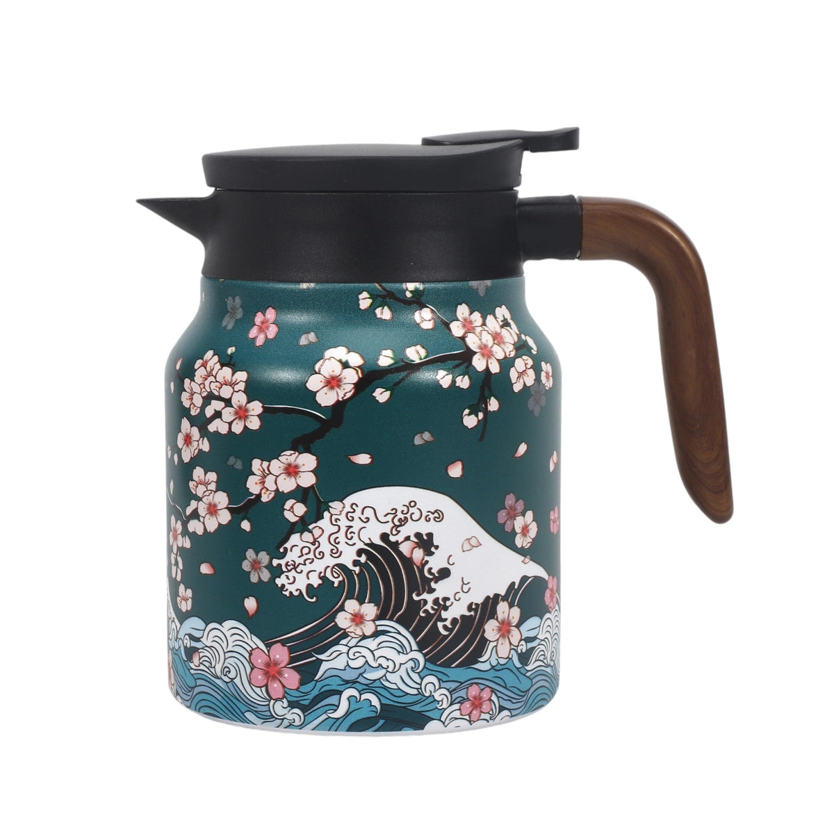 Sakura Wave Thermal Tea Kettle with Infuser 32oz