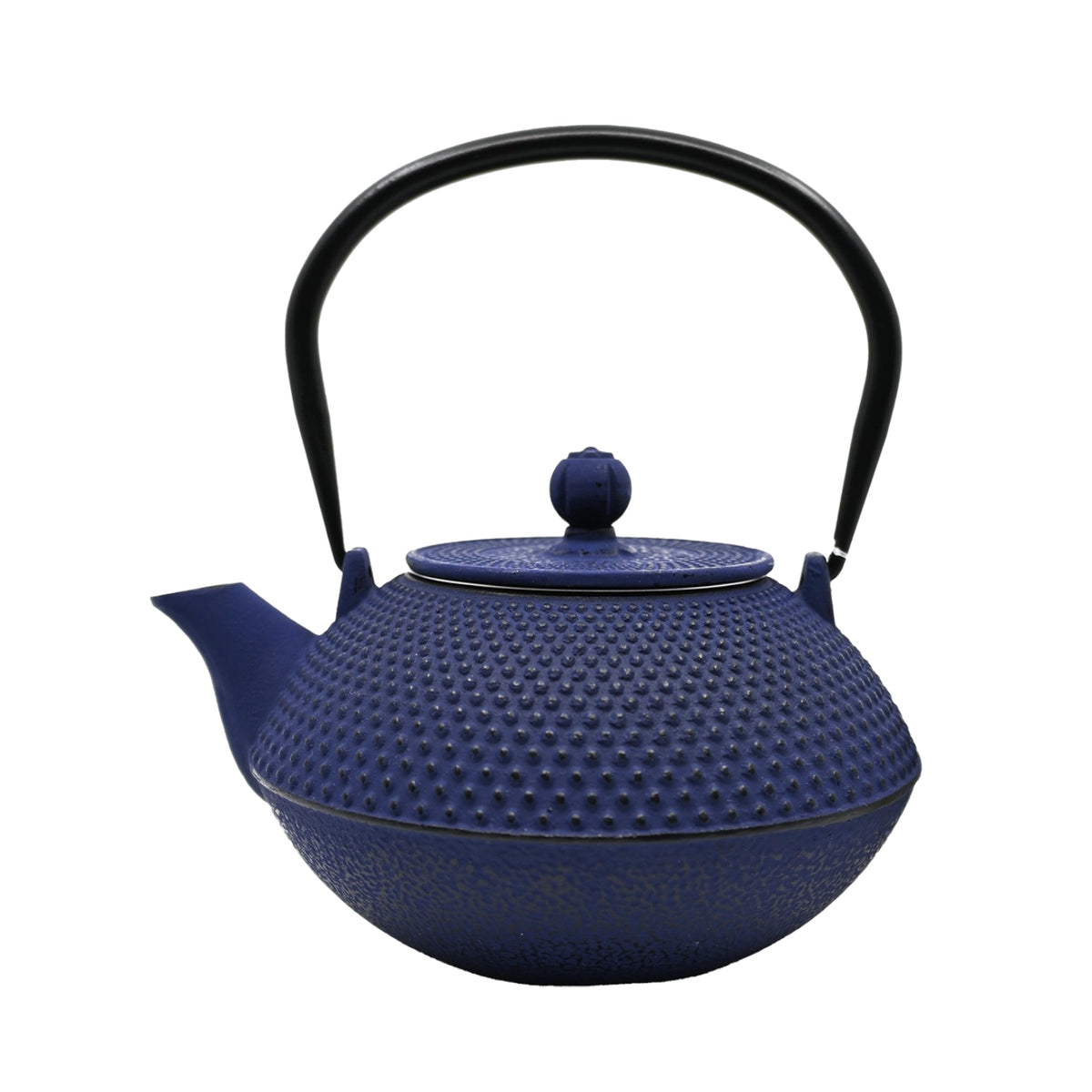 Blue Hobnail Design 44 oz Cast Iron Tea Pot