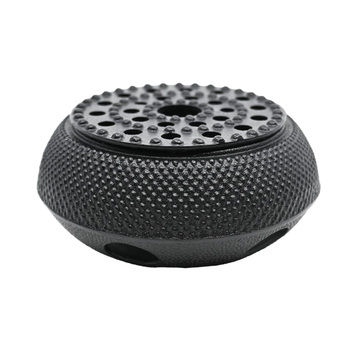 Cast Iron Teapot Warmer Hobnail Design 5.25"D Round Base