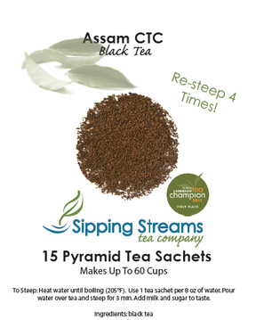 Assam CTC - Bolsitas de té piramidal