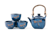 Blue Dragonfly Tea Set