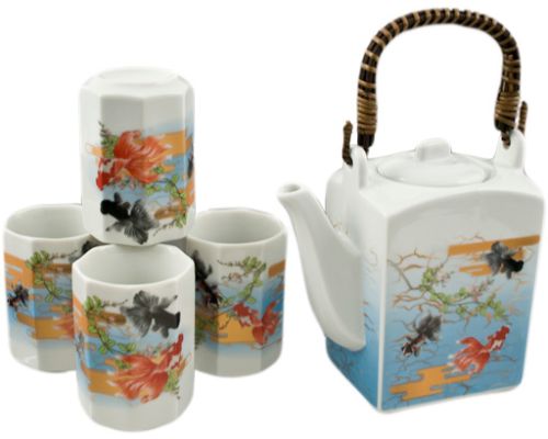 Japanese Tea Set with Square Teapot