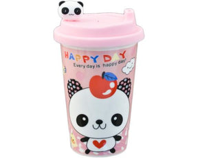 Panda Mug with Sippy Silicone Lid